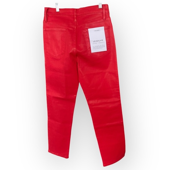 ND-006 FRAME Le Sylvie Coated Straight-Leg Jeans - Picture 8 of 16